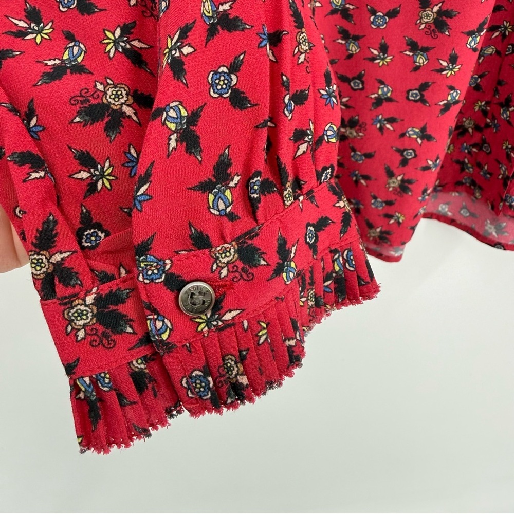 Zadig & Voltaire Tamis Liberty Floral-Print Button-Down Shirt Size M - Picture 10 of 12